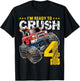 I'm Ready to Crush 4 Monster Truck 4th Birthday Gift Boys T-Shirt - T-Shirt | Black