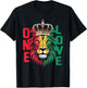 One Love Rasta Lion Jamaican Pride Reggae African T-Shirt - T-Shirt | Black