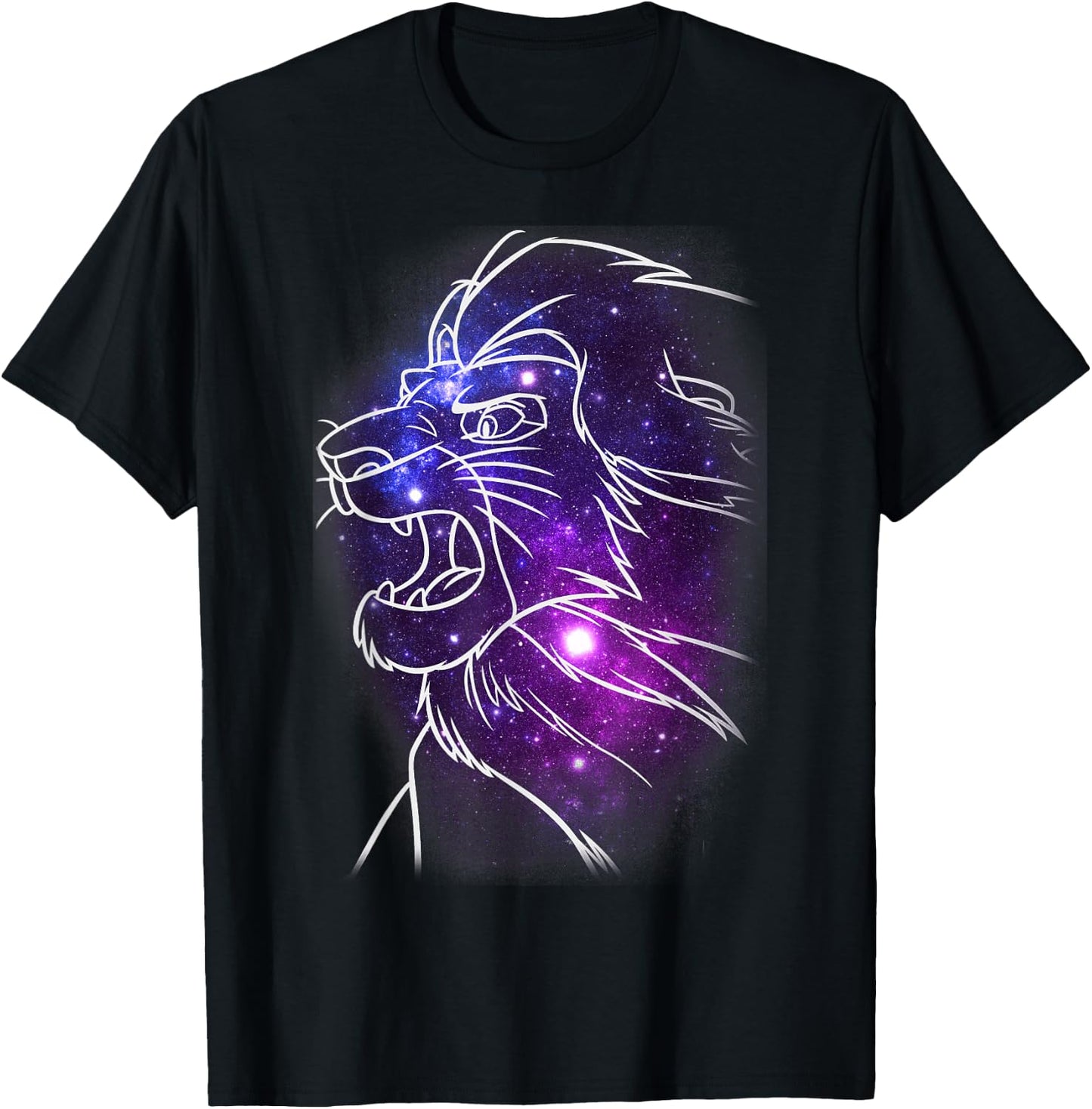 Disney Lion King Mufasa Galaxies Graphic T-Shirt - T-Shirt | Black