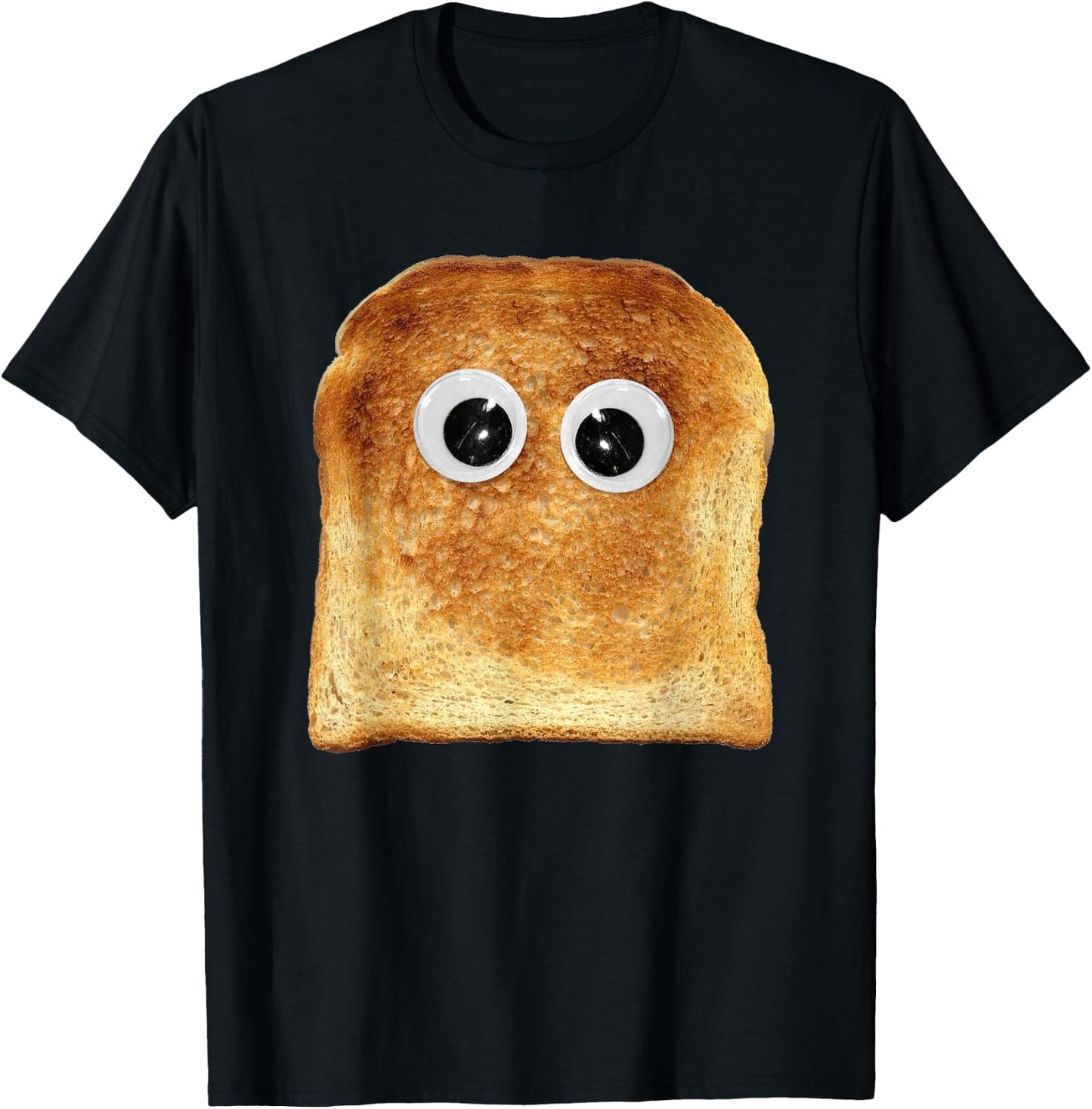 Googly Eye Toast Bread Eater Vegetarian Costume Funny Silly T-Shirt - T-Shirt | Black