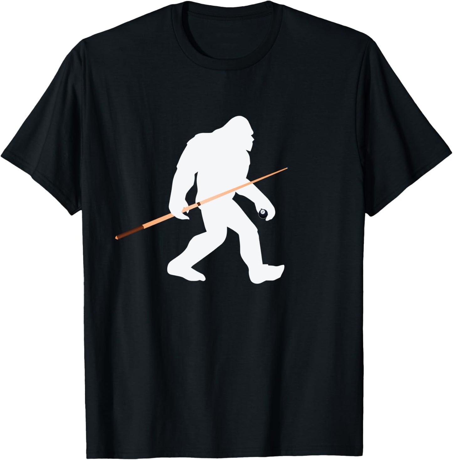 Bigfoot Pool Billiards Player - Funny Bigfoot T Shirt T-Shirt - T-Shirt | Black