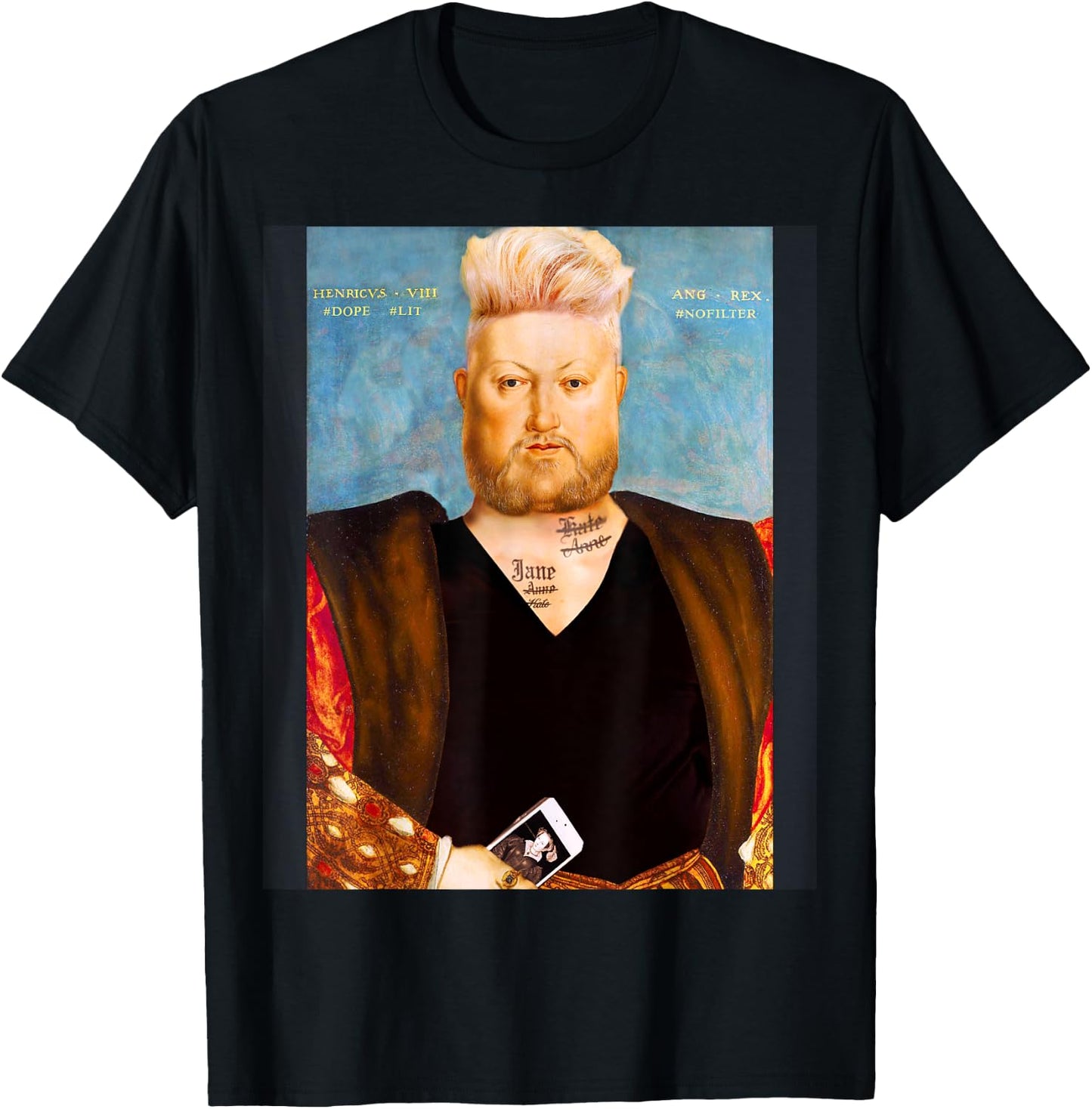 King Henry VIII Funny T-Shirt - T-Shirt | Black