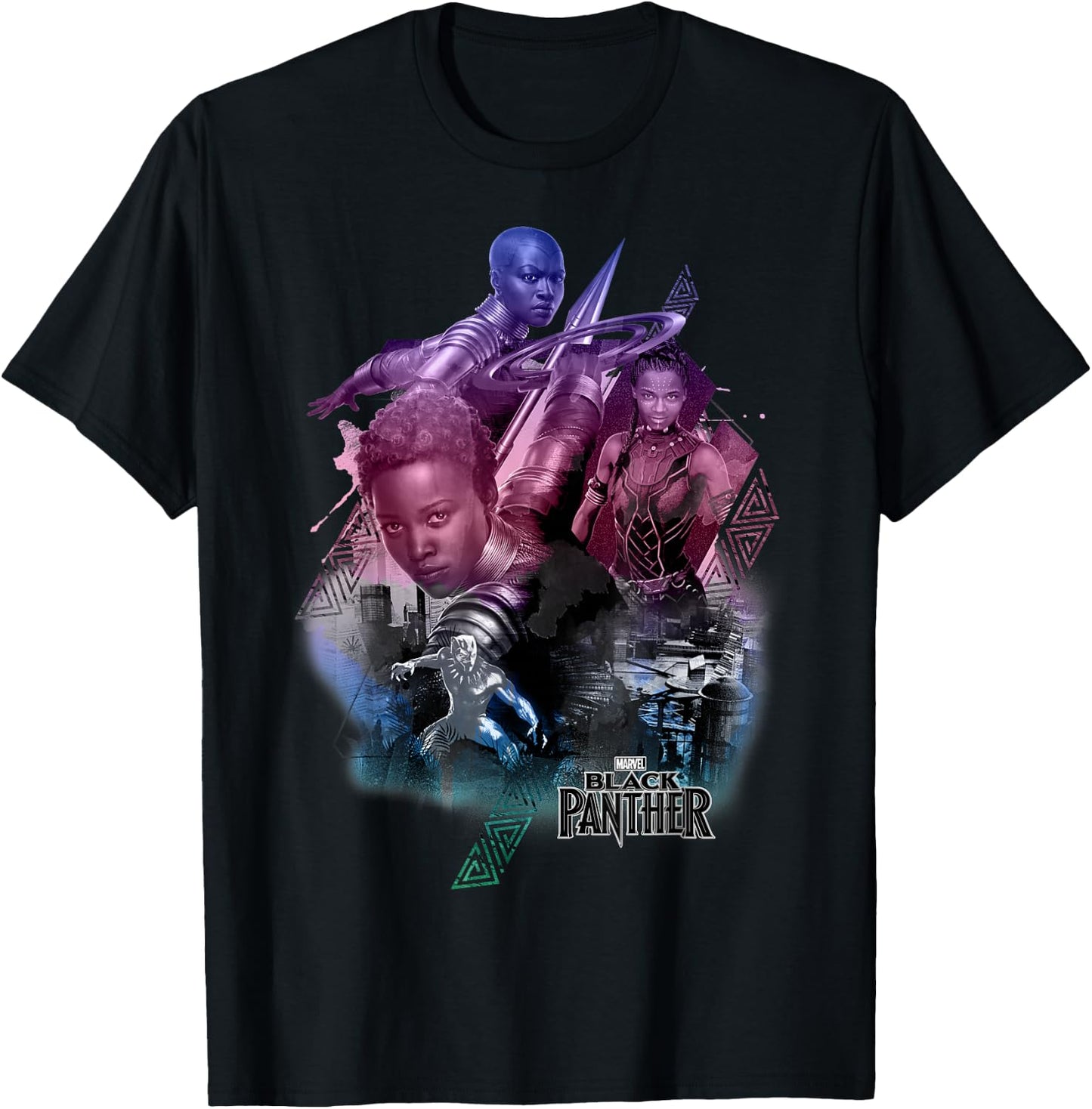 Marvel Black Panther Movie Heroine Poses Graphic T-Shirt - T-Shirt | Black