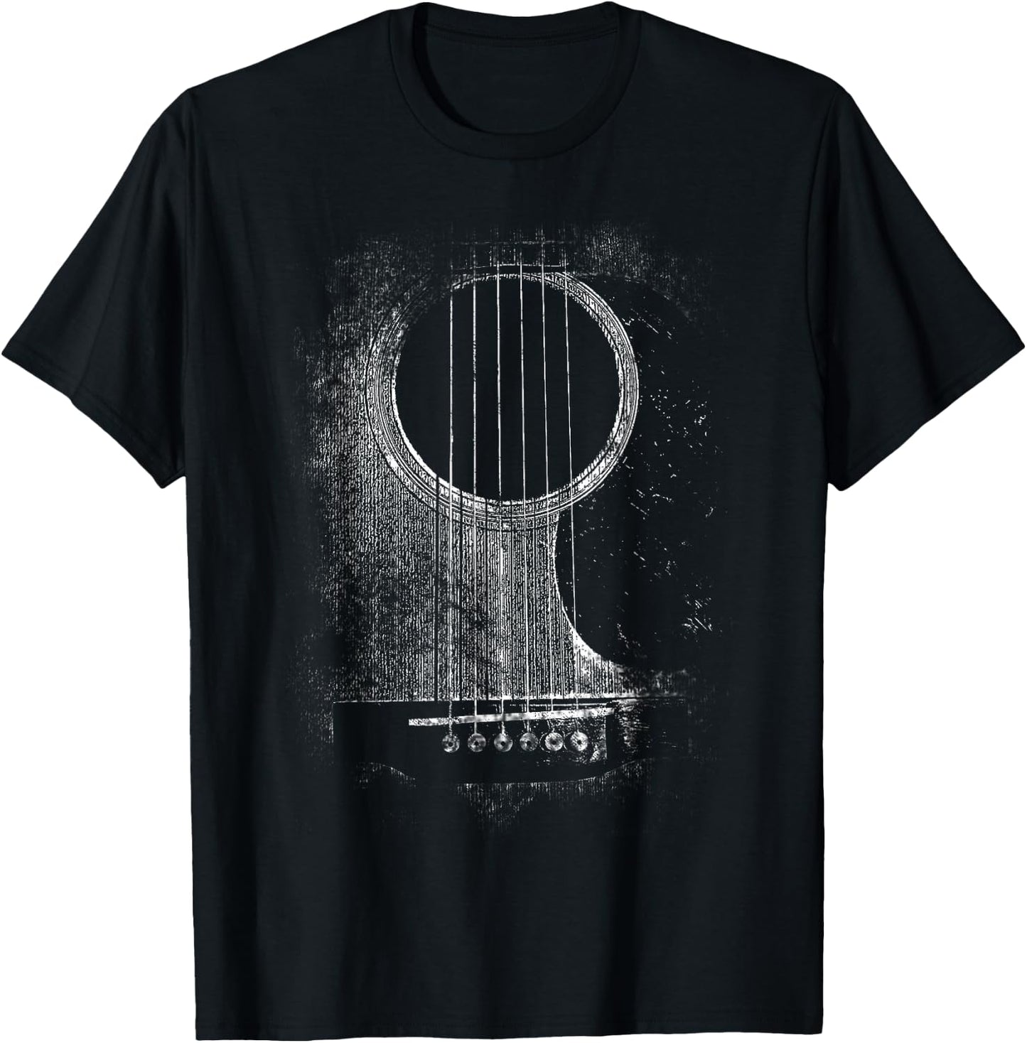 Acoustic Guitar Player Six String Classic Rock & Roll T-Shirt - T-Shirt | Black