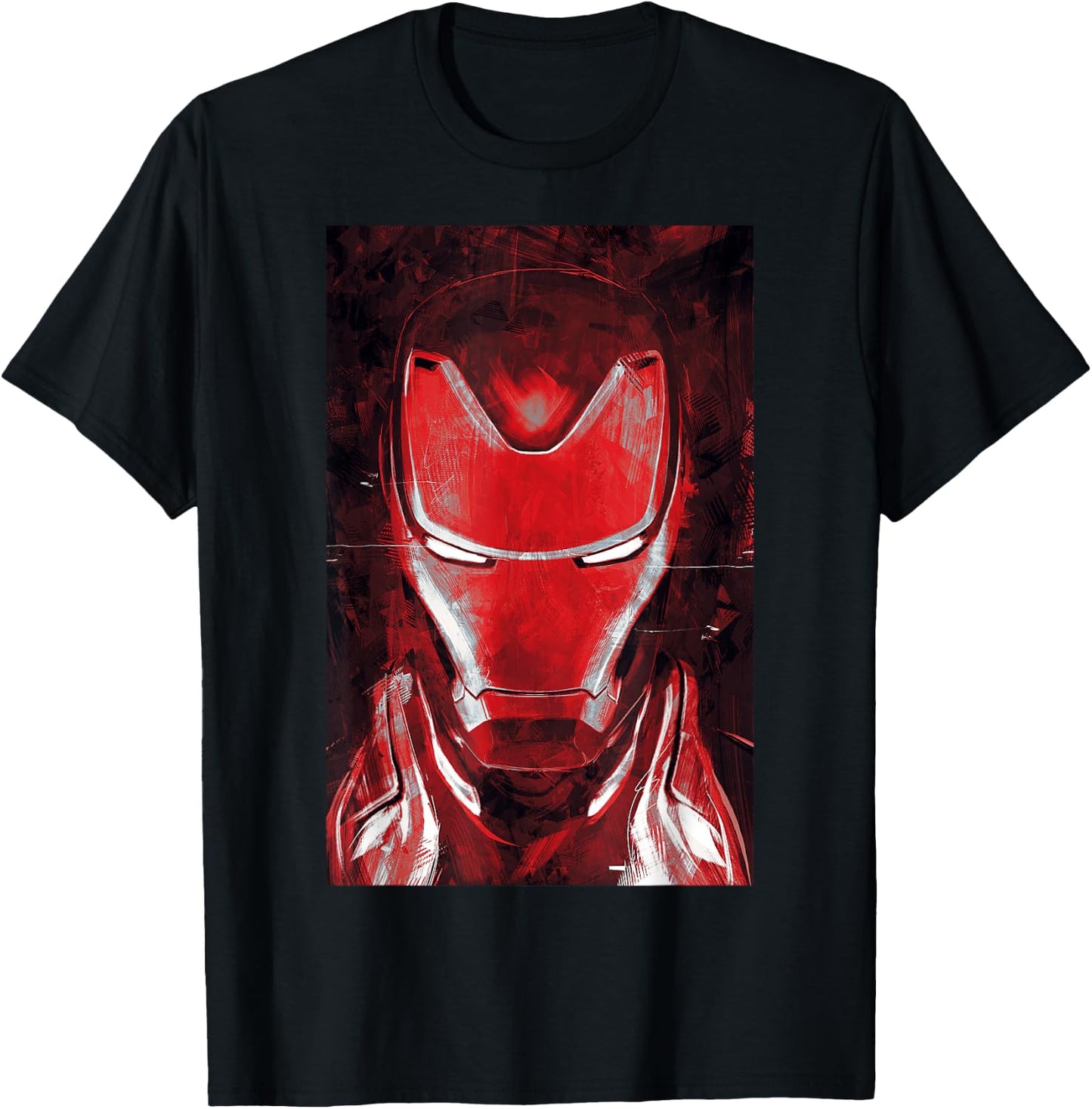 Marvel Avengers Endgame Red Iron Man Portrait T-Shirt - T-Shirt | Black