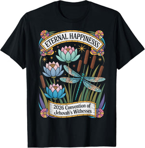 Jehovah's Witness 2026 Convention Eternal Happiness JW ORG T-Shirt - T-Shirt | Black