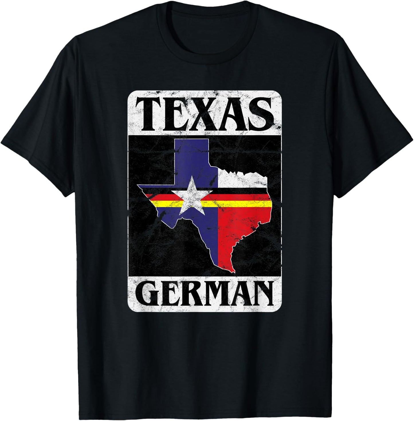 Texas German Flag Homecoming Design T-Shirt - T-Shirt | Black