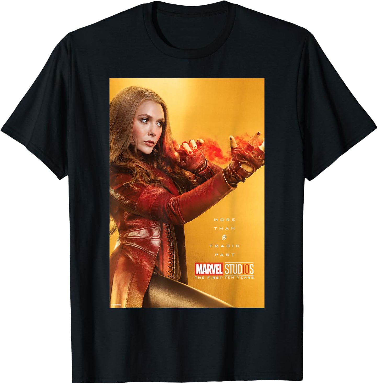 Marvel Studios 10 Years Scarlet Witch Poster Graphic T-Shirt - T-Shirt | Black