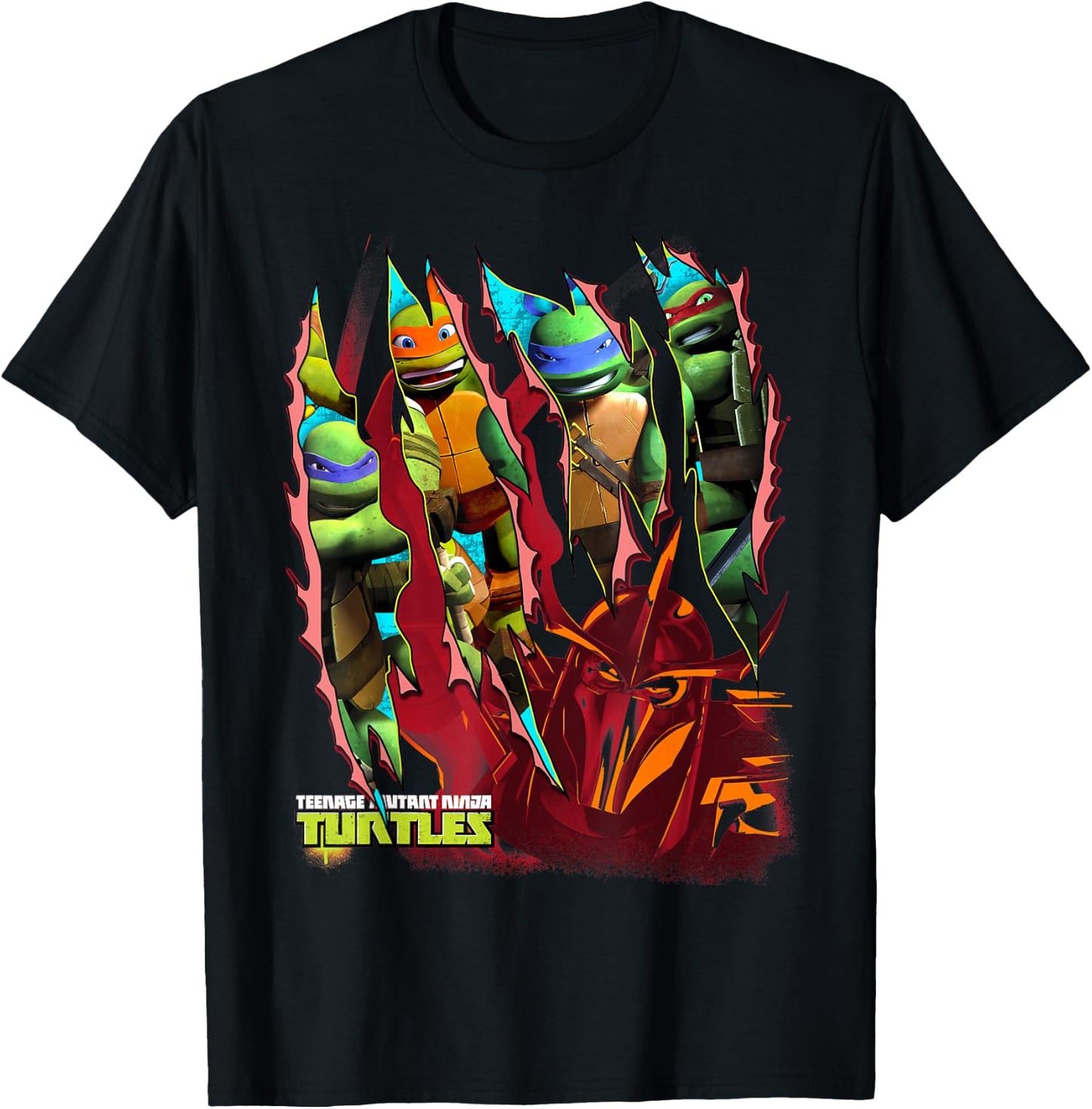 Teenage Mutant Ninja Turtles Shredder Slash T-Shirt - T-Shirt | Black