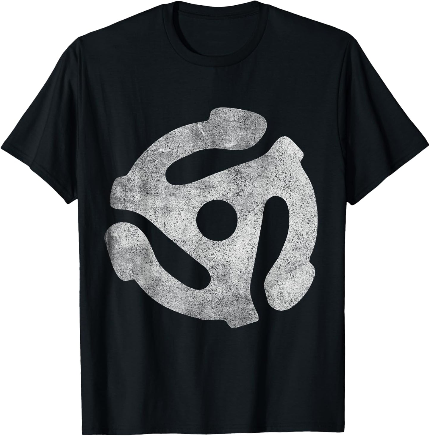 Vintage 45 RPM Adapter T-Shirt - T-Shirt | Black