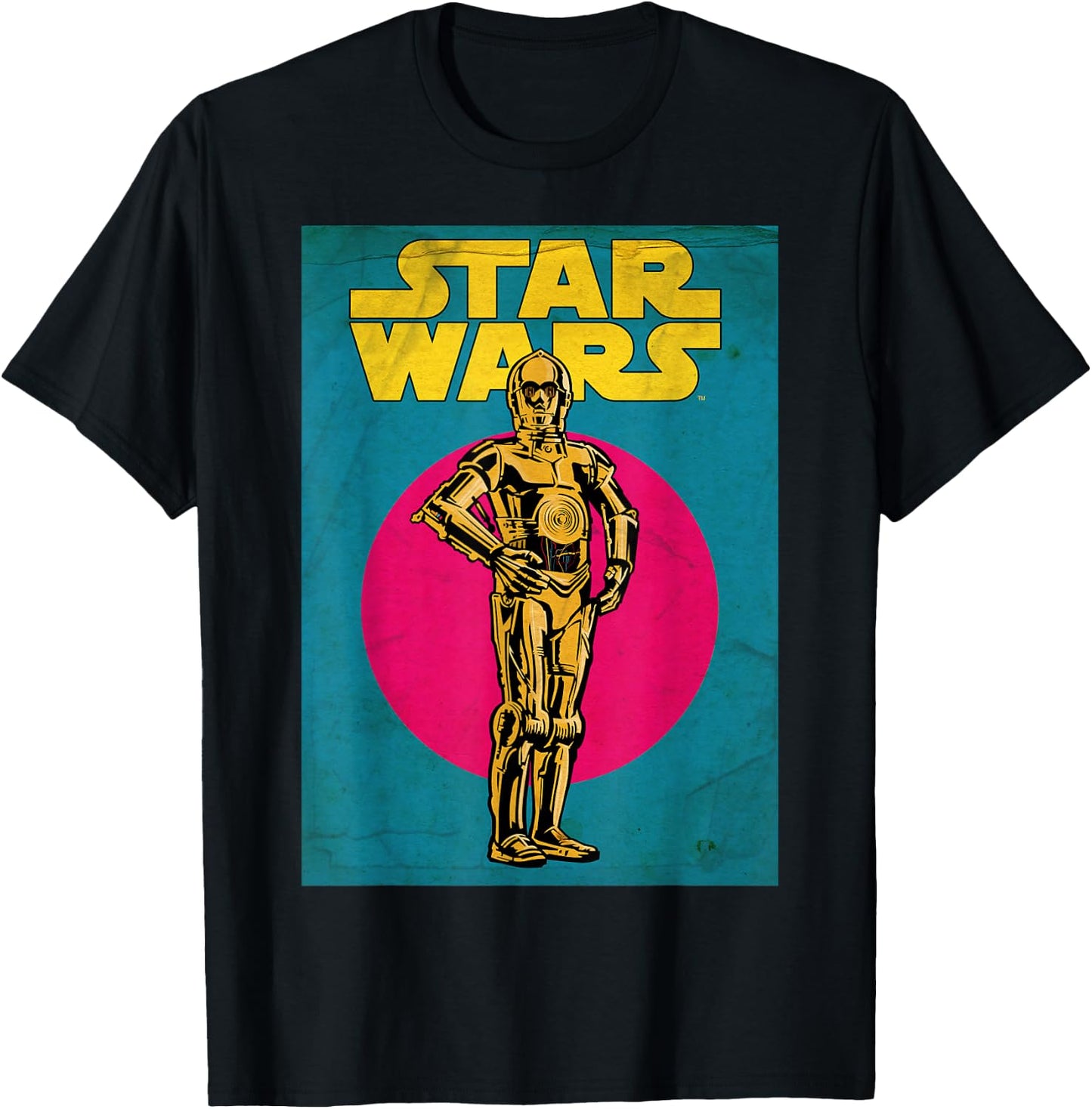 Star Wars C-3PO Vintage Trading Card Graphic T-Shirt - T-Shirt | Black