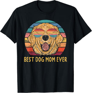 Best Golden Retriever Dog Mom Ever Gift Women T-Shirt - T-Shirt | Black
