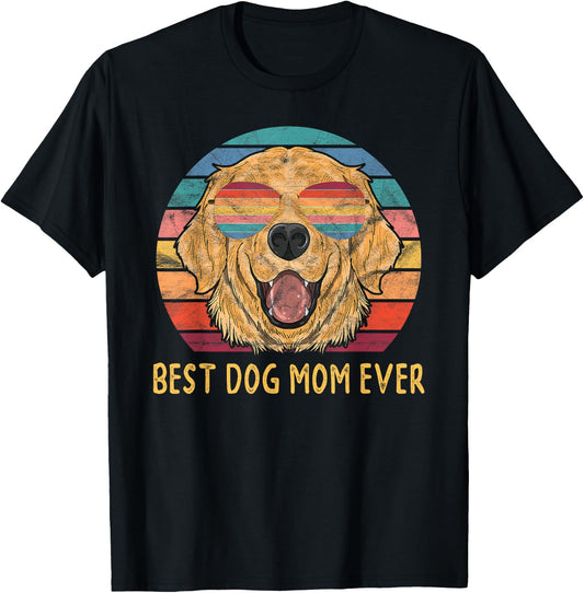 Best Golden Retriever Dog Mom Ever Gift Women T-Shirt - T-Shirt | Black