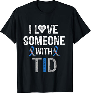I Love Someone With T1D Shirt Type 1 Diabetes Awareness Gift T-Shirt - T-Shirt | Black