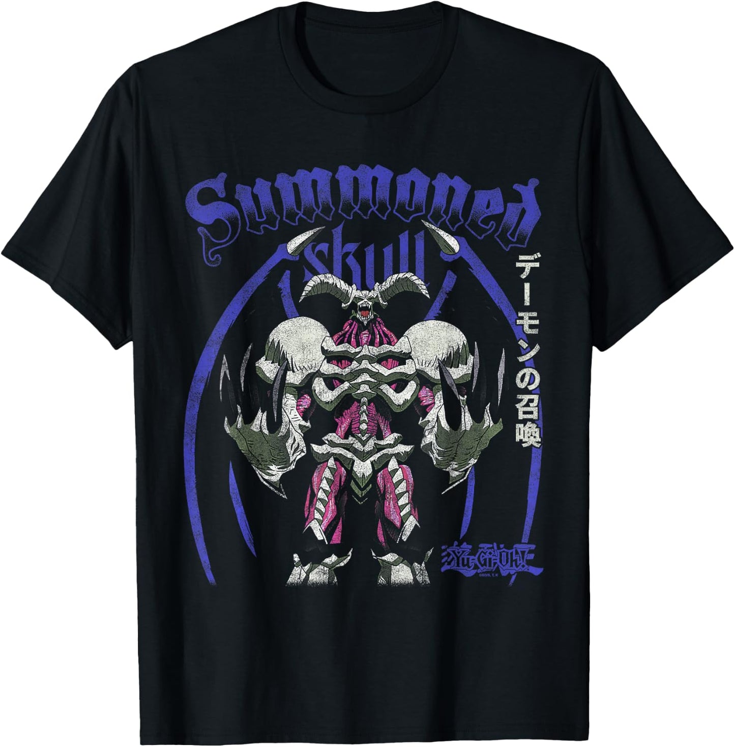 Yu-Gi-Oh! Summoned Skull Full Portrait with Kanji Anime T-Shirt - T-Shirt | Black