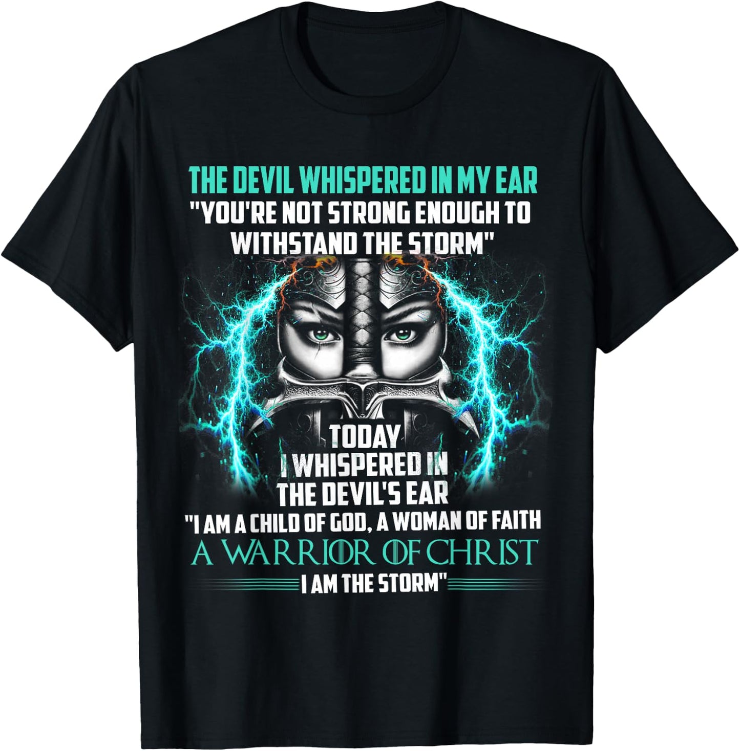 Women Knight Templar I Am A Child Of God A Warrior Of Christ T-Shirt - T-Shirt | Black