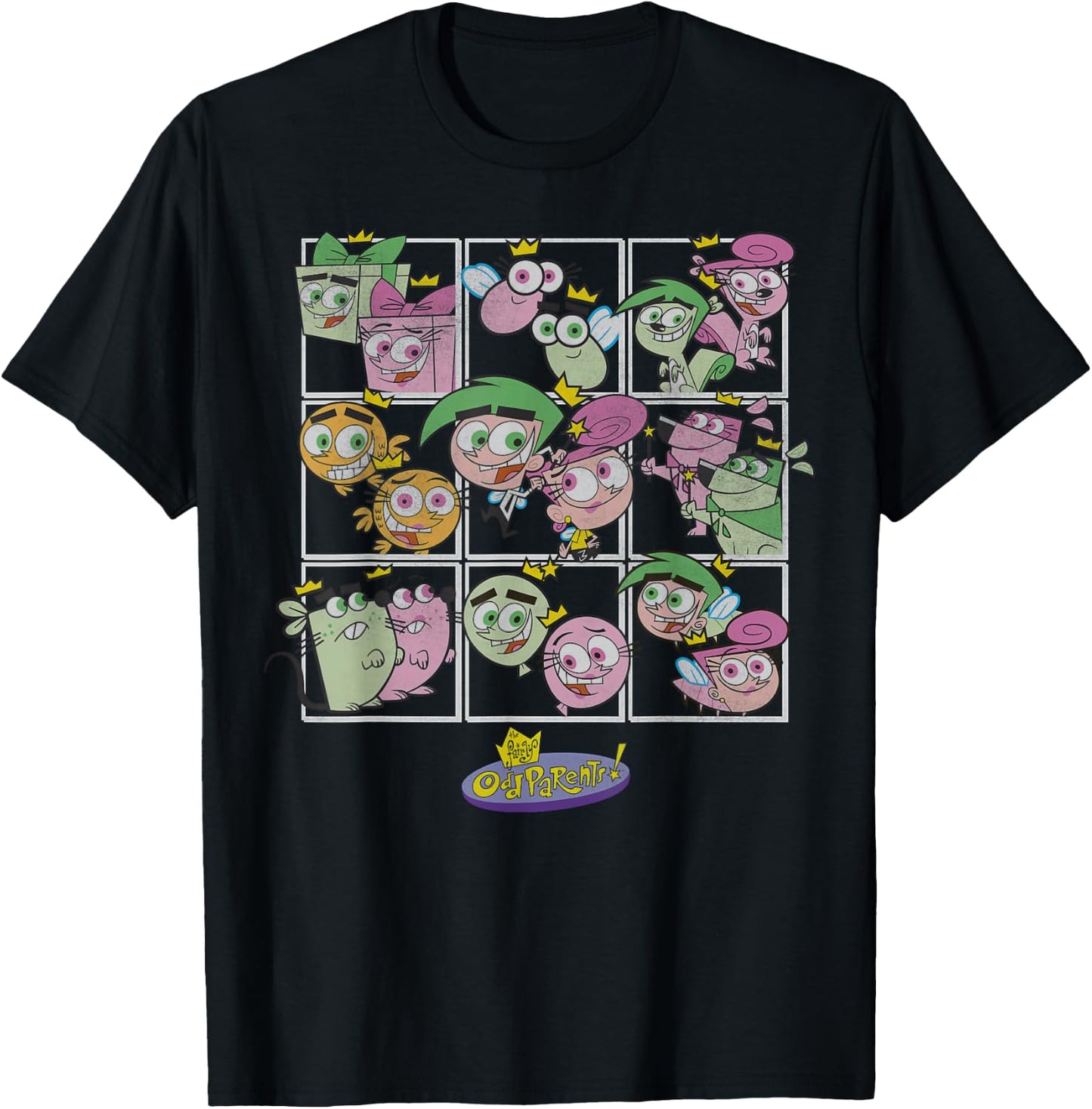 Nickelodeon The Fairly OddParents Cosmo & Wanda Looks T-Shirt - T-Shirt | Black