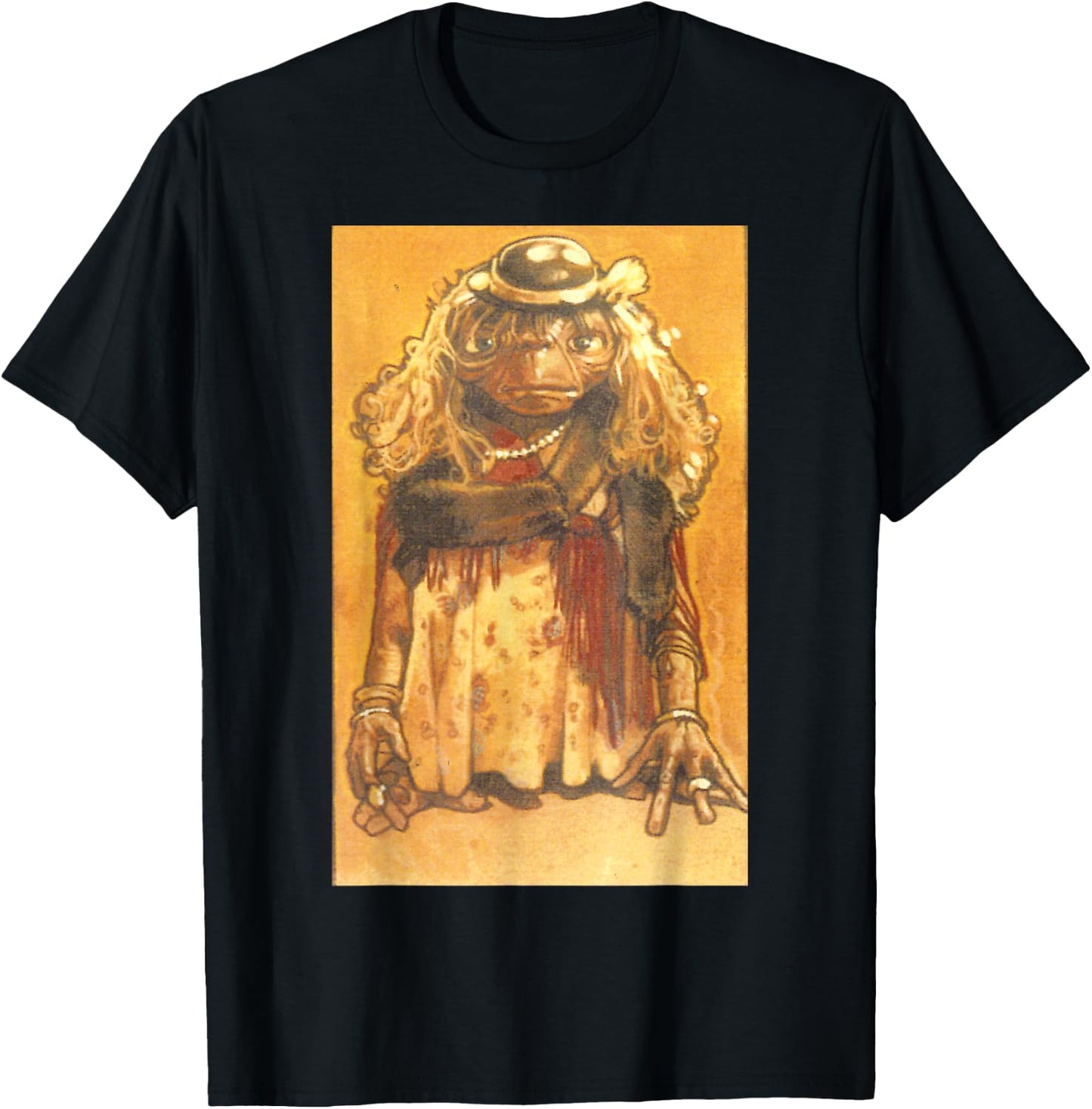 E.T. Terrestrial Dressed in A Disguise Graphic T-Shirt - T-Shirt | Black