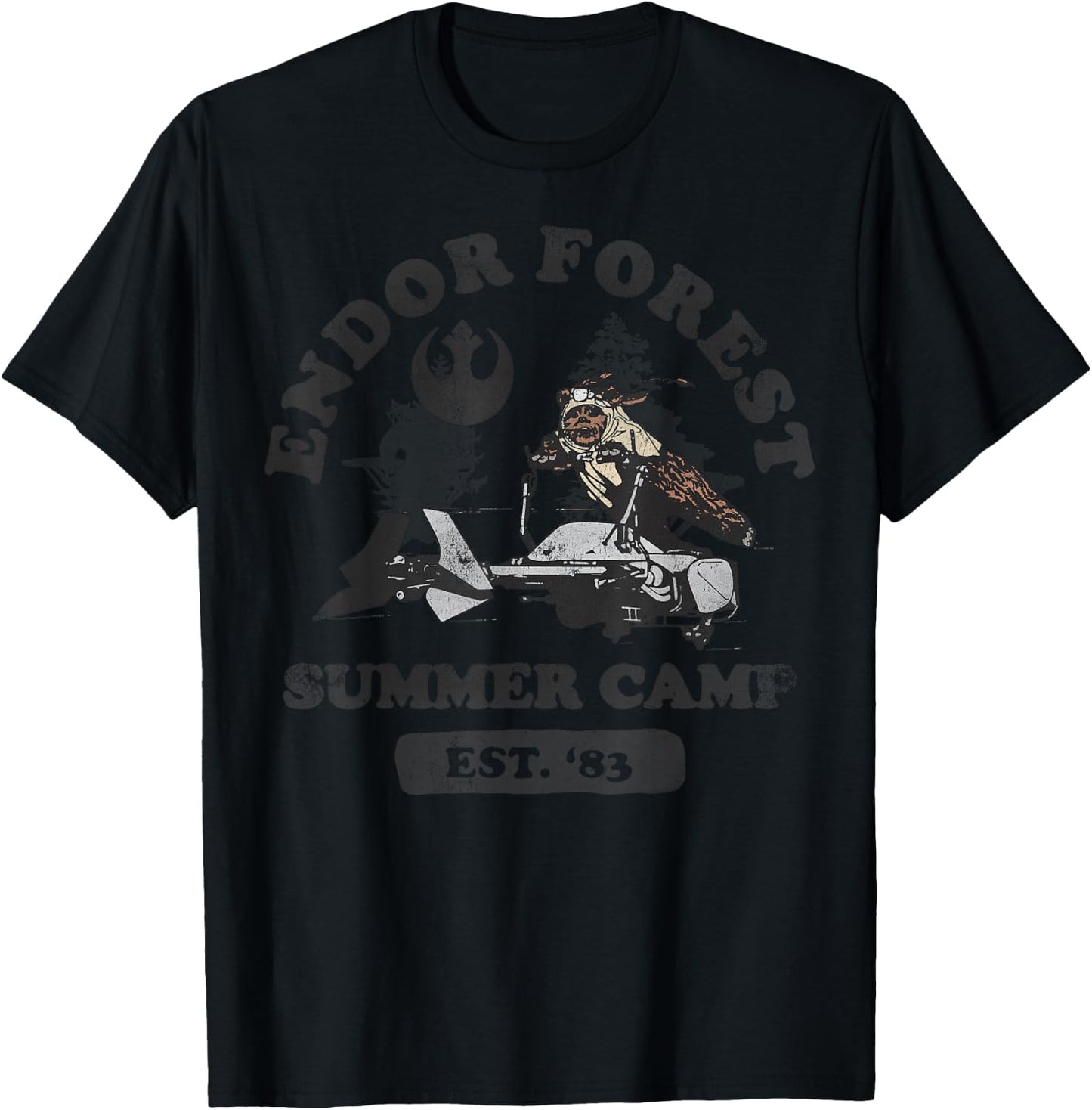 Star Wars Ewok Endor Camp Speeder Vintage Graphic C2 T-Shirt - T-Shirt | Black