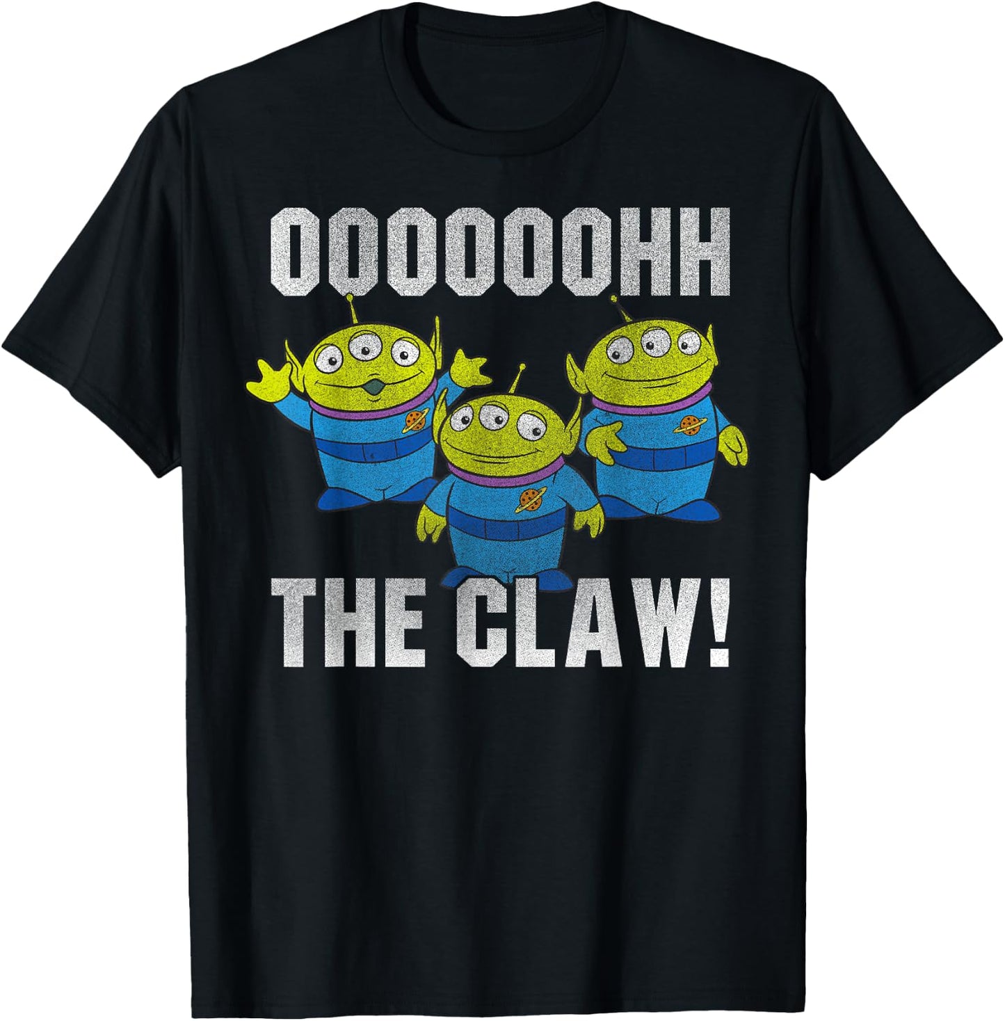 Disney Pixar Toy Story Alien Oooooh The Claw Distressed T-Shirt - T-Shirt | Black
