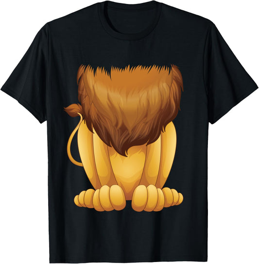 Cute Headless Lion Costume Halloween Funny Big Cat Mane Gift T-Shirt - T-Shirt | Black