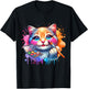 Makeup And Cats. Funny Cats And Makeup Lover T-Shirt - T-Shirt | Black