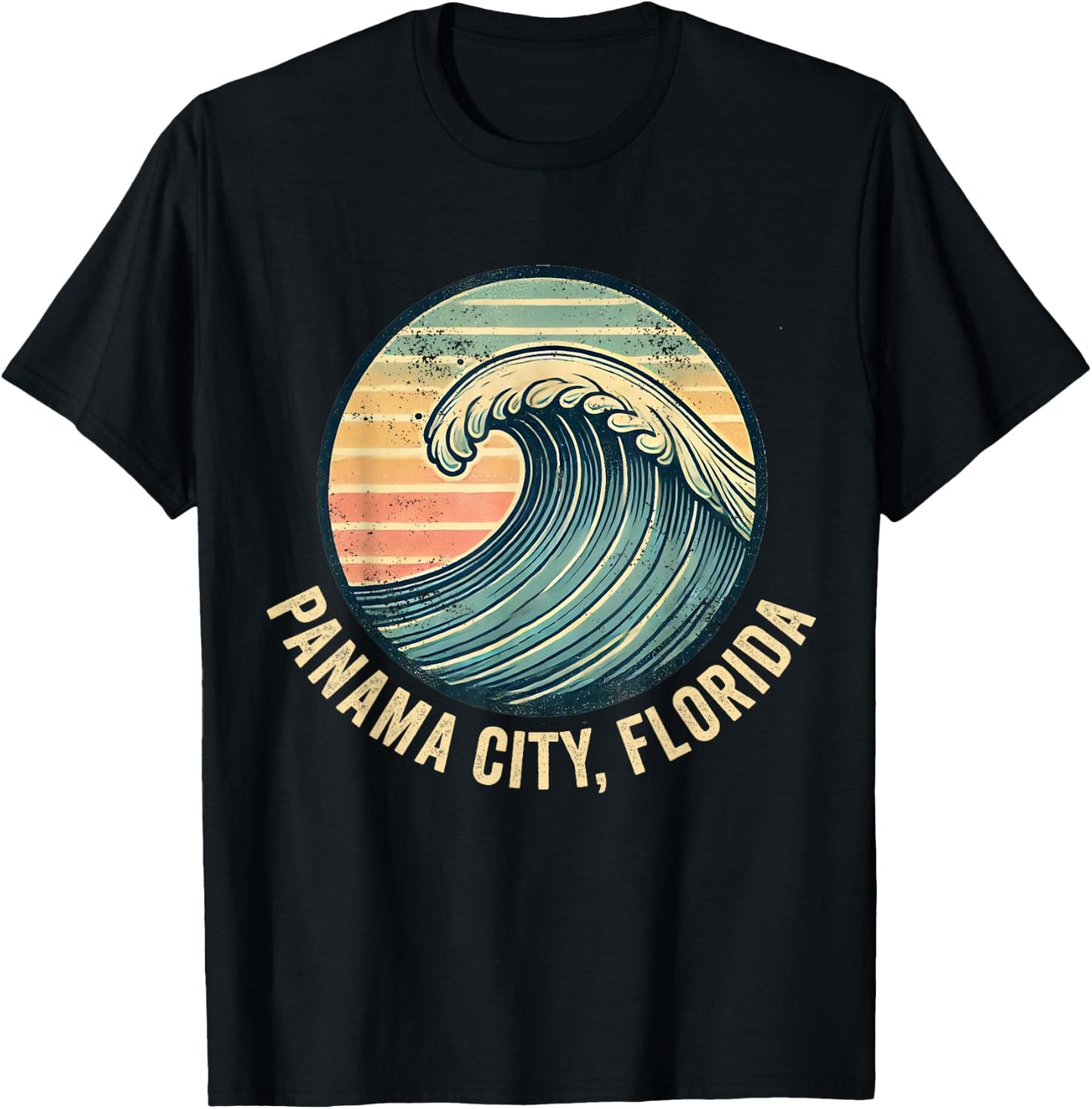 Panama City Beach Florida Souvenir Vacation Travel Reminder T-Shirt - T-Shirt | Black