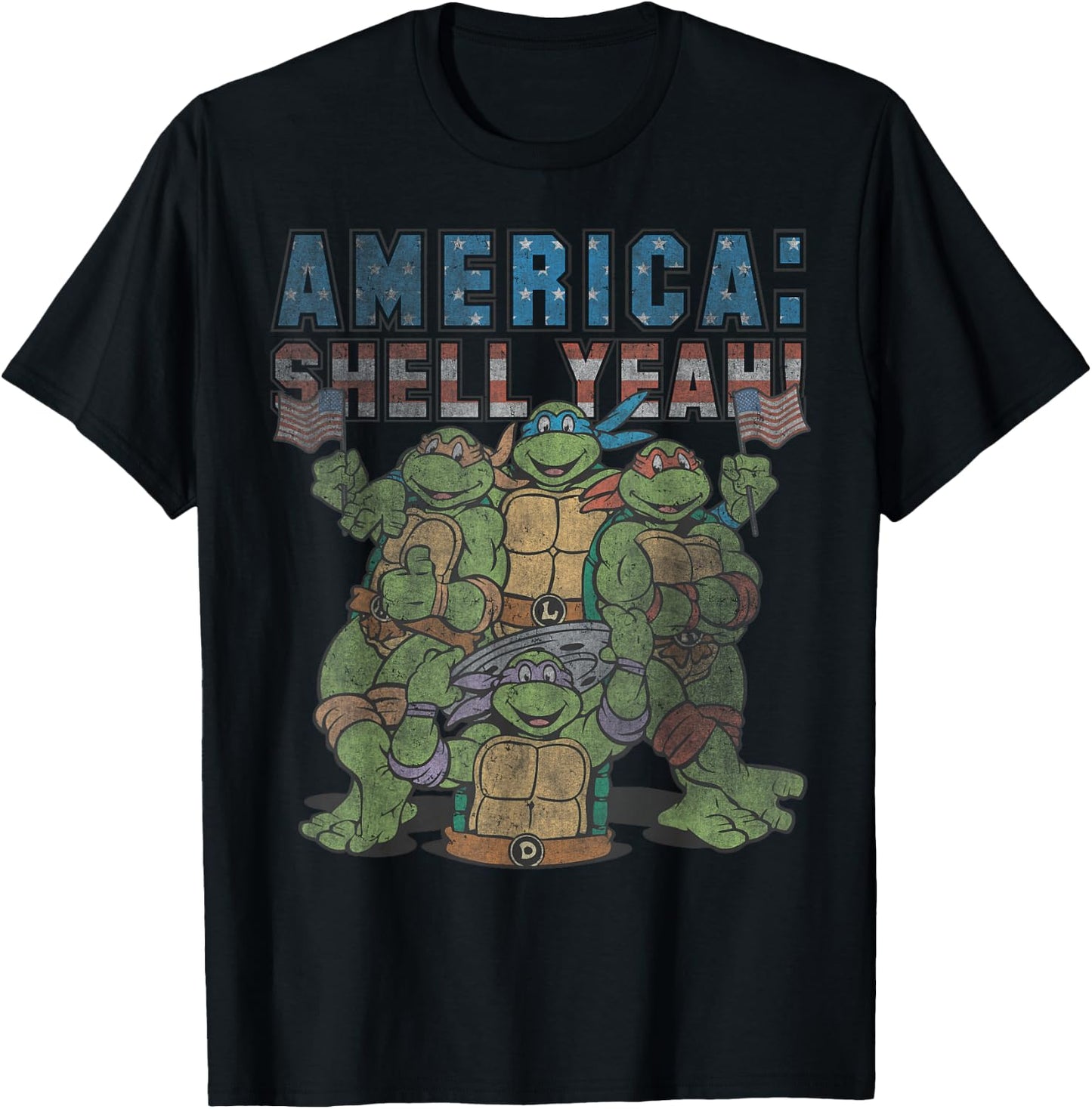 Teenage Mutant Ninja Turtles America: Shell Yeah! T-Shirt - T-Shirt | Black