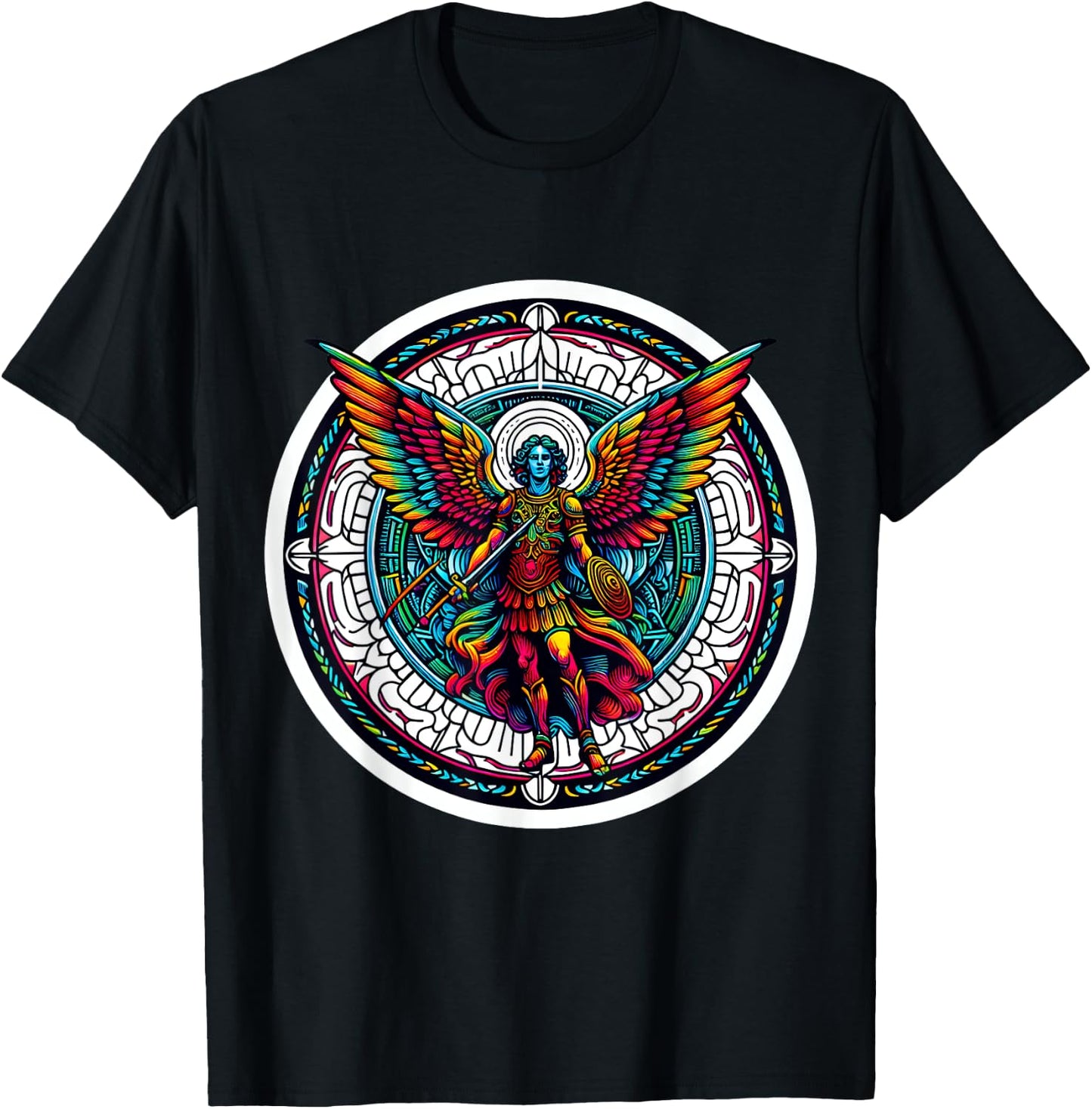 Christian Angel Saint Michael T-Shirt - T-Shirt | Black
