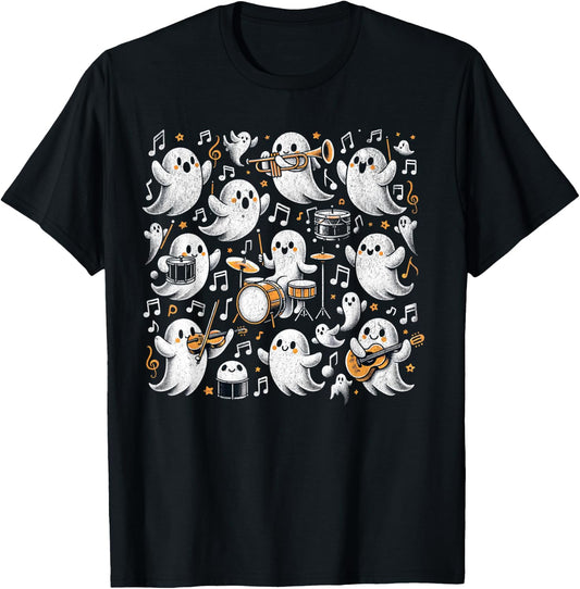 Vintage Music Teacher Halloween Music Teacher Education T-Shirt - T-Shirt | Black