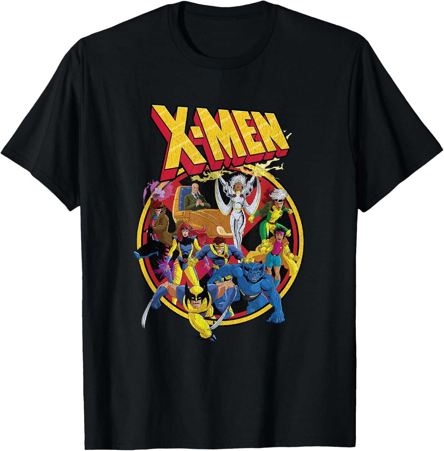 Marvel X-Men Animated Series Retro 90s T-Shirt - T-Shirt | Black