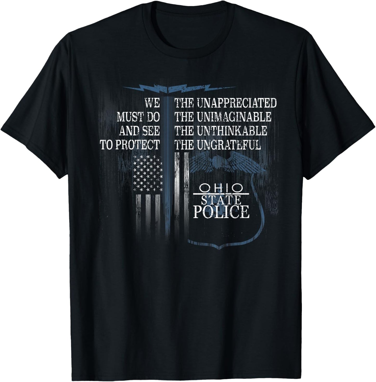 Ohio Highway Patrol Shirt State Trooper Ohio Trooper Shirt T-Shirt - T-Shirt | Black