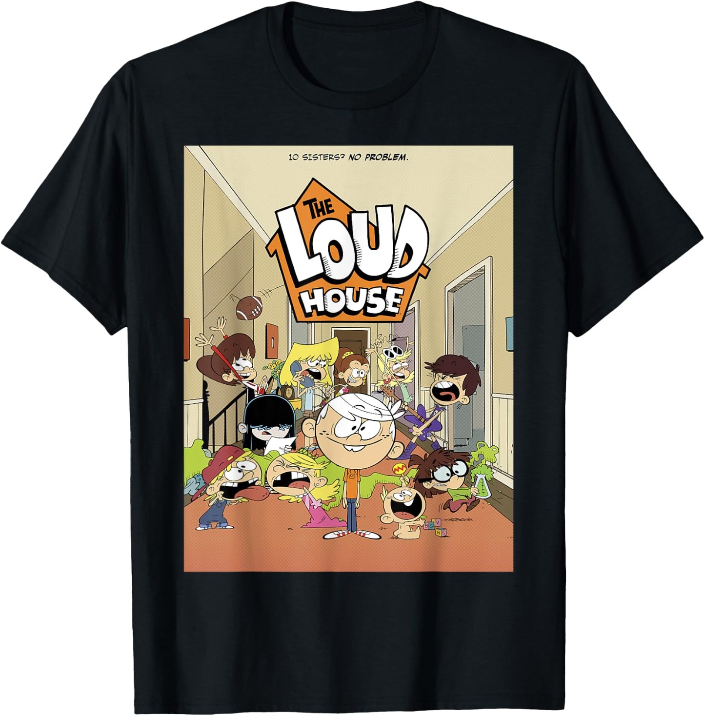 The Loud House Full Cast Poster T-Shirt - T-Shirt | Black