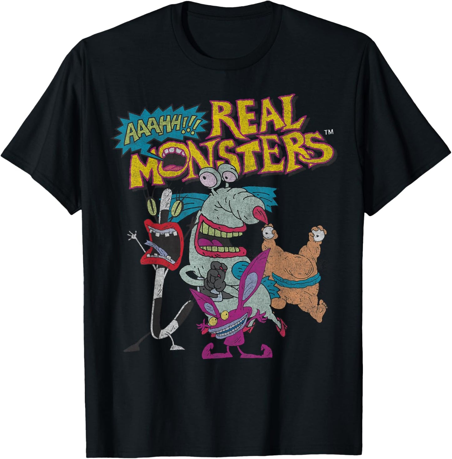 Nickelodeon Aaahh Real Monsters Character T-Shirt - T-Shirt | Black