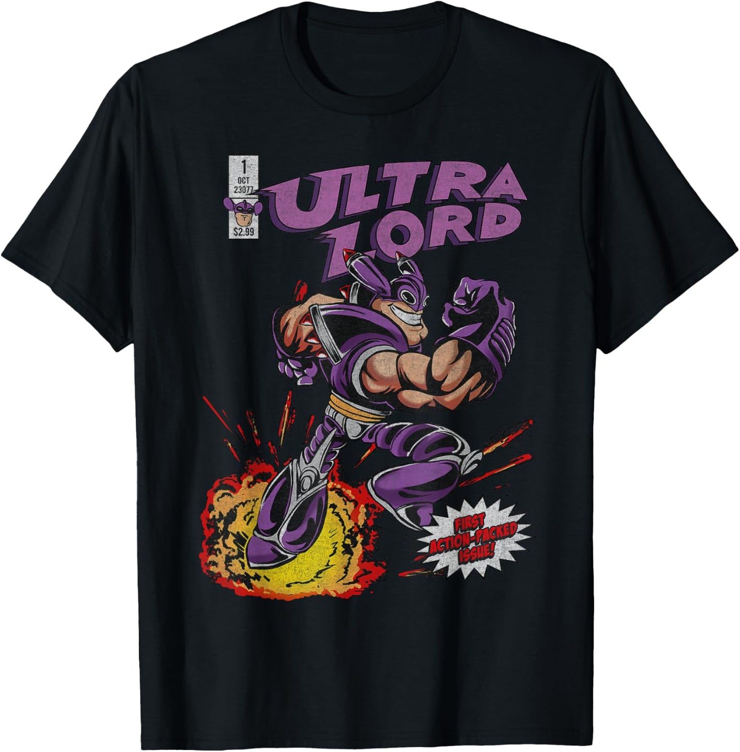 Nickelodeon The Adventures of Jimmy Neutron Ultra Lord T-Shirt - T-Shirt | Black