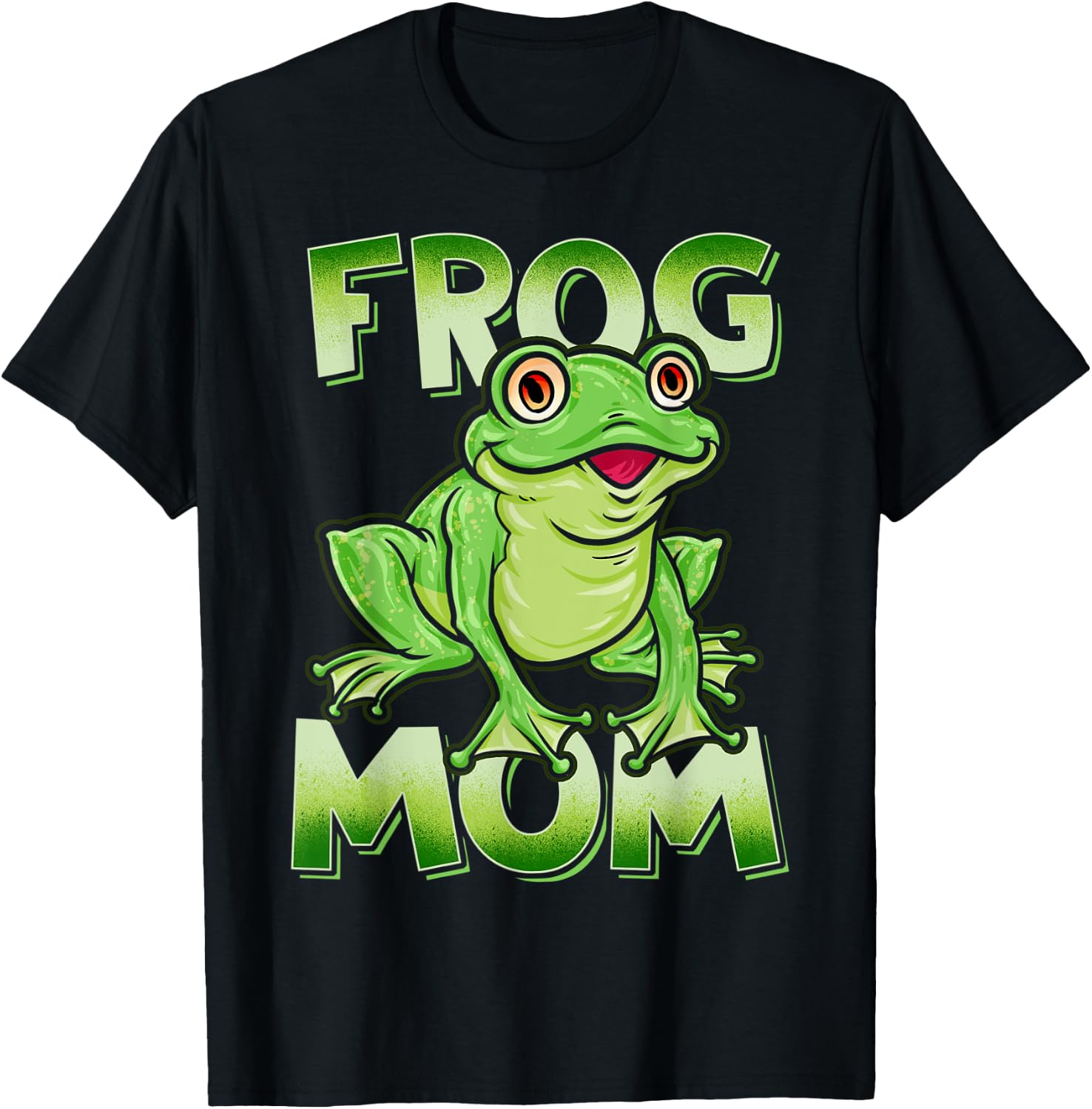 Frog Mom Cute Frog Owner Tadpole Lover T-Shirt - T-Shirt | Black