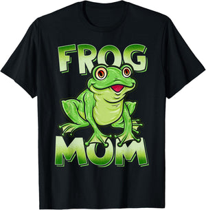 Frog Mom Cute Frog Owner Tadpole Lover T-Shirt - T-Shirt | Black