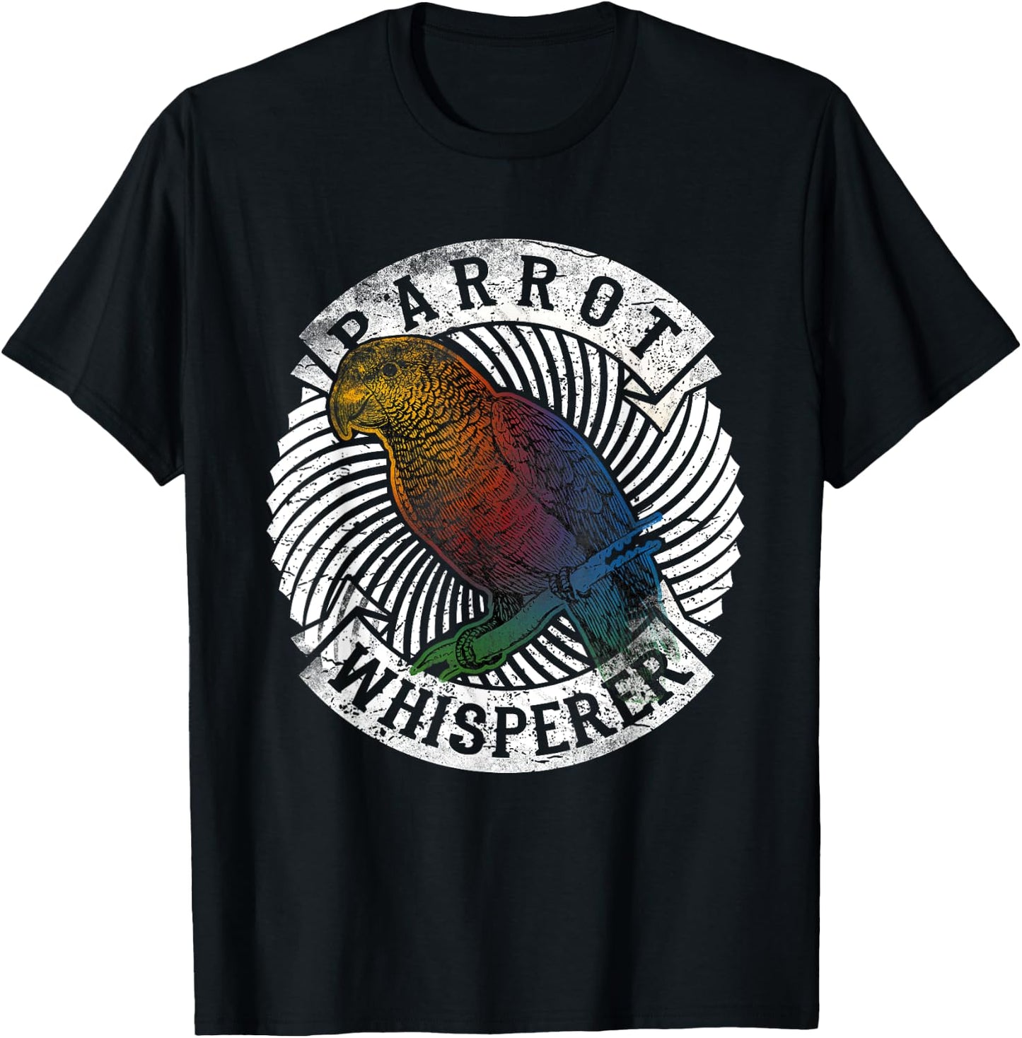 Parrot Whisperer Shirt Birds Lover Gift Colorful Parrots T-Shirt - T-Shirt | Black