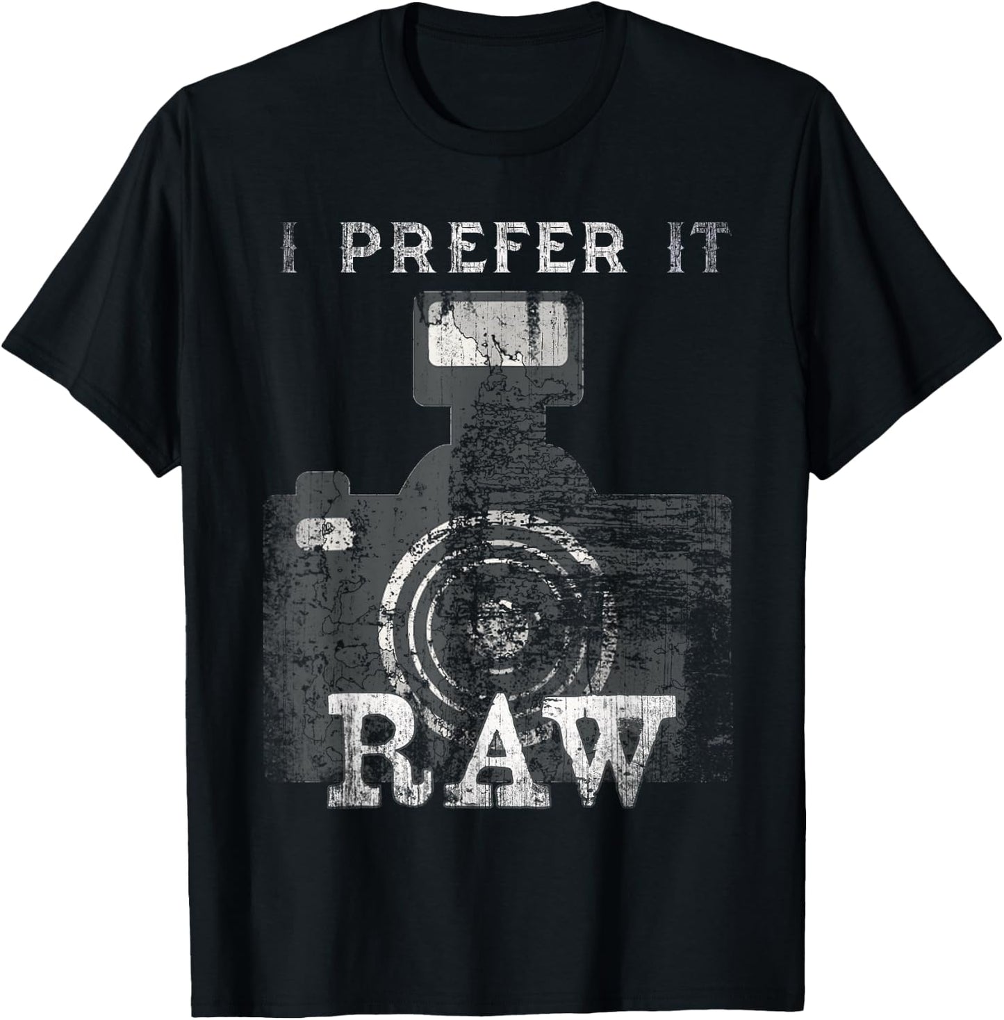 Vintage Photographer Editing Team Like Shoot It Raw Crew Pro T-Shirt - T-Shirt | Black