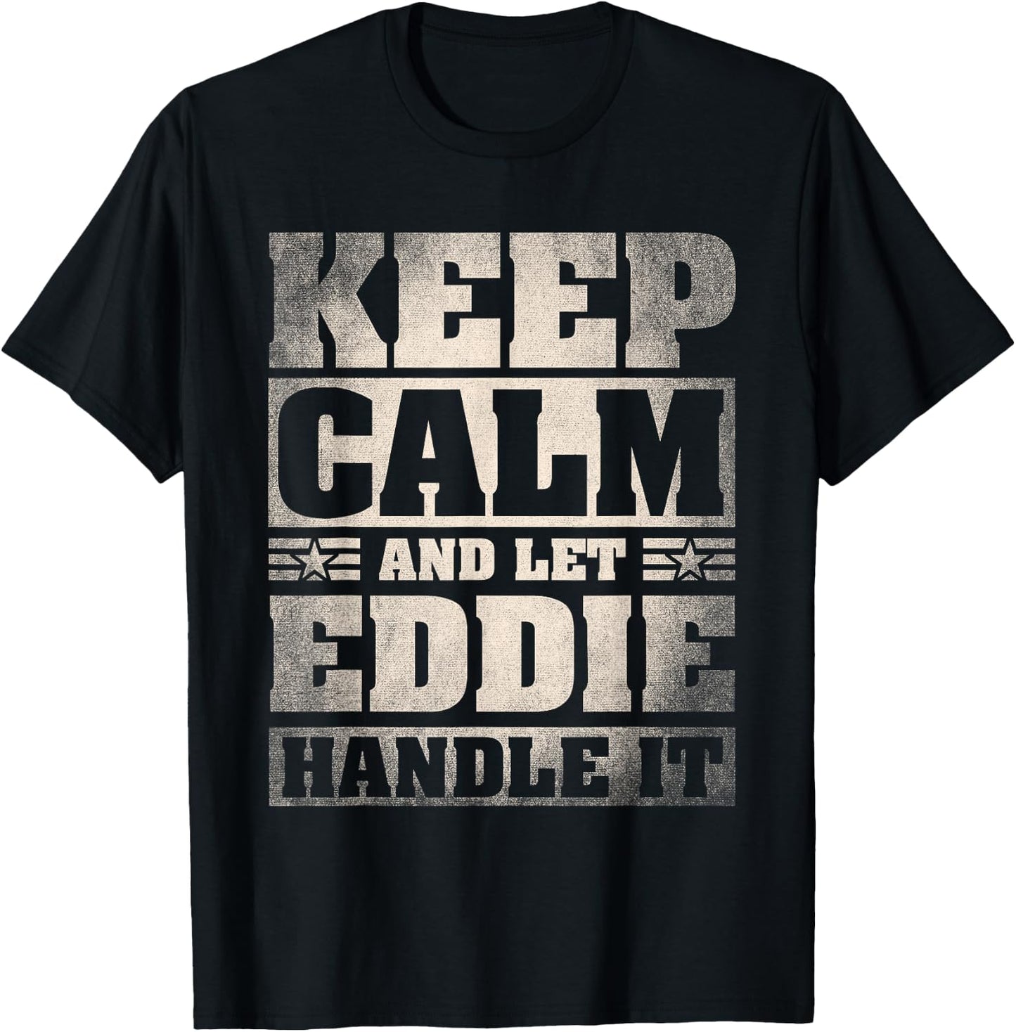 Eddie Name Shirt Personalized Eddie First Name T-Shirt - T-Shirt | Black