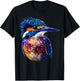 Colorful Belted Kingfisher Bird Animal Lover Men Women Black T-Shirt - T-Shirt | Black
