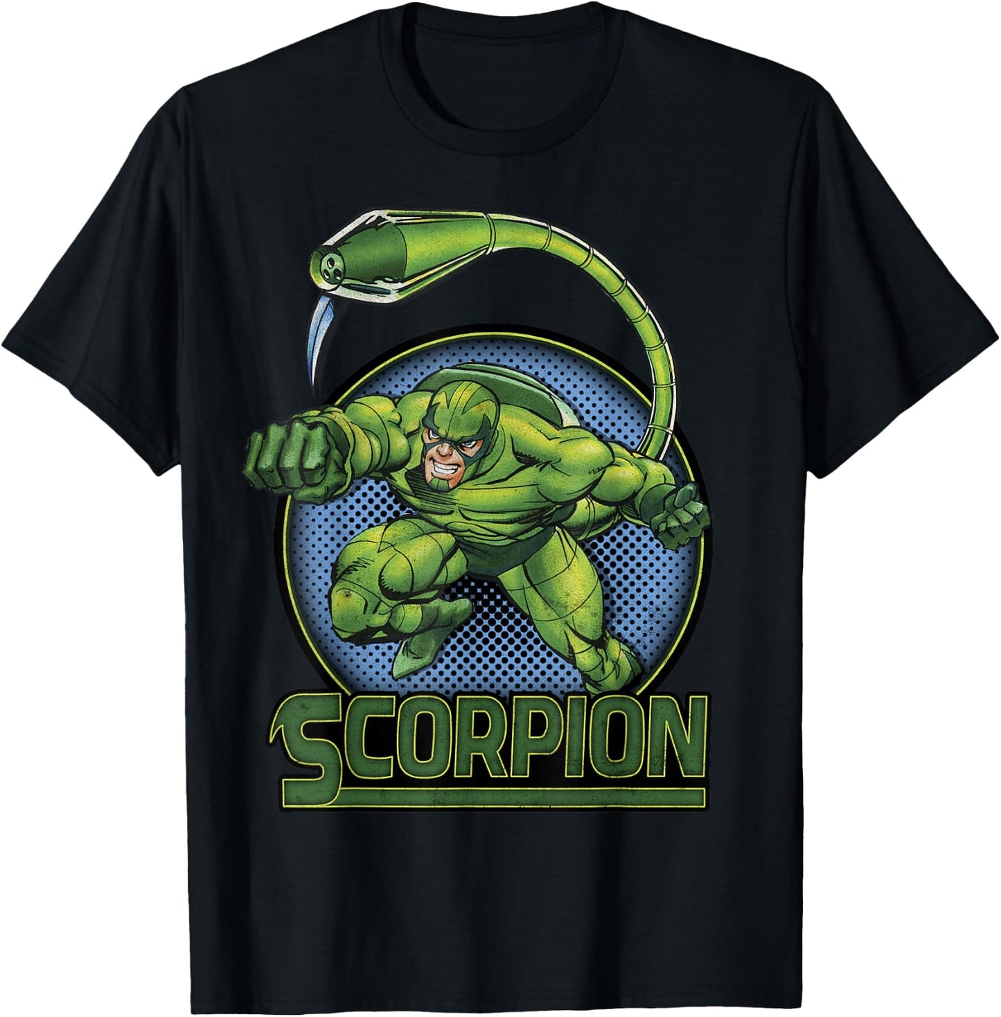 Marvel Scorpion Retro 90's Get Stung Classic Badge T-Shirt - T-Shirt | Black