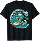 Frog Wearing Sunglasses Surfing T-Shirt - T-Shirt | Black