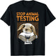 Bunny Shirt Stop Animal Testing T-Shirt - T-Shirt | Black