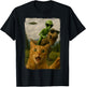 Cat T-Rex Alien Ufo Selfie Women T-Shirt - T-Shirt | Black
