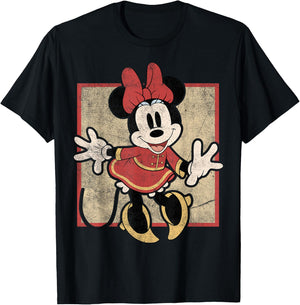 Disney Mickey and Friends Lunar New Year Minnie Vintage T-Shirt - T-Shirt | Black