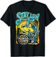 Stay Low Biker Shirt, Latino Skeleton Chopper , Cycle T-Shirt - T-Shirt | Black