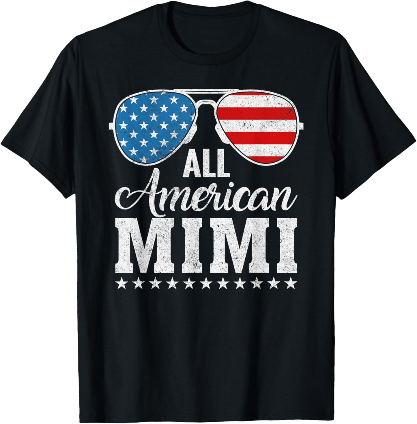 All American Mimi Matching Family Patriotic 4th of July T-Shirt - T-Shirt | Black
