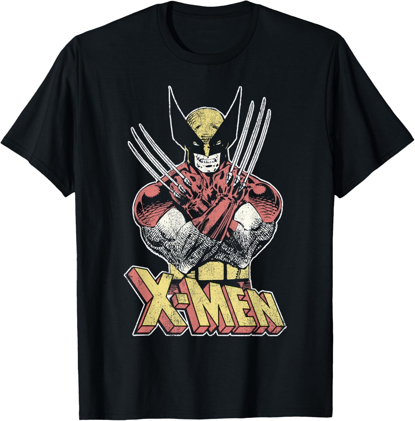 Marvel X-Men Wolverine Classic Comic Vintage Graphic T-Shirt - T-Shirt | Black
