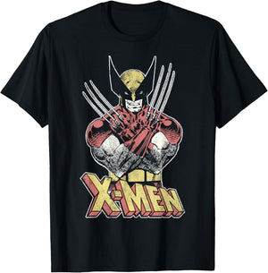 Marvel X-Men Wolverine Classic Comic Vintage Graphic T-Shirt - T-Shirt | Black